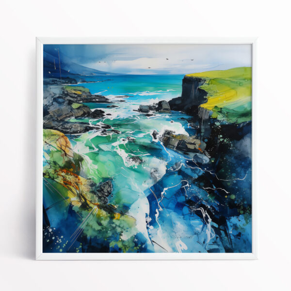 Abercastle watercolour painting by Artist Incognito