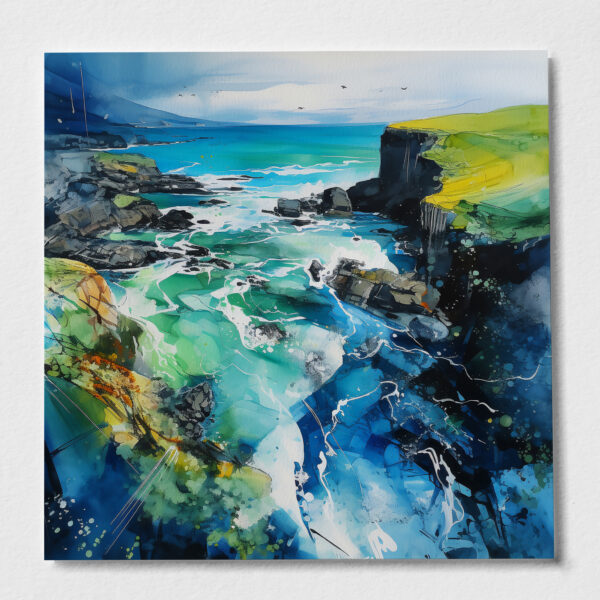 Abercastle watercolour painting by Artist Incognito