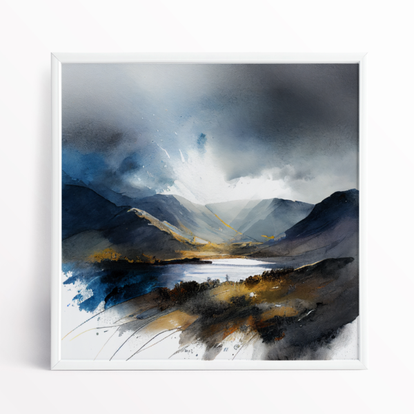 Watercolour Print of the Lake District