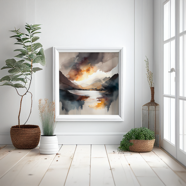 Lake District Landscape Painting by Artist Incognito