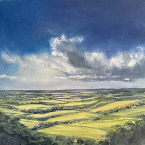 Sussex Landscape Original Oil Painting on Board