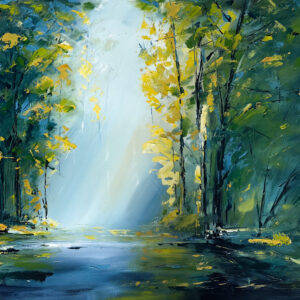 Sapperton Wood Light - Original Oil Painting on Board
