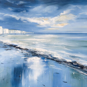 Cuckmere Haven Beach - Original Oil Painting on Board
