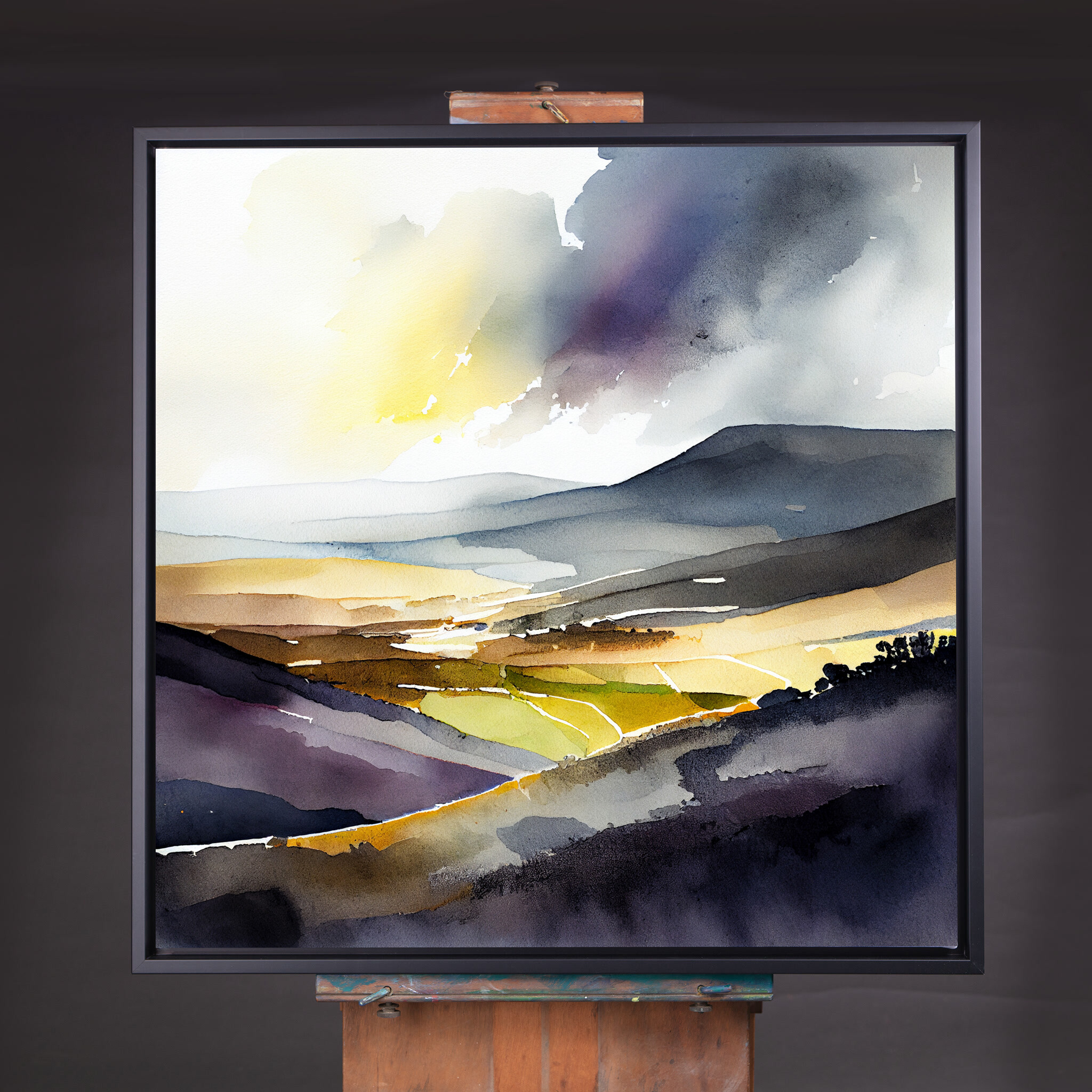 Sussex Watercolour Abstract Earth Tones Living Room Wall Art | Perfect Home Decor - CBF