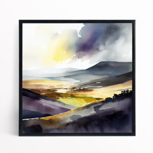 Sussex Watercolour Abstract Earth Tones Living Room Wall Art | Perfect Home Decor - BFP