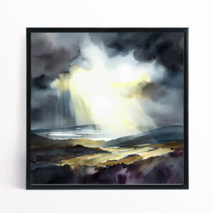 Exmoor Impressionist Landscape Earth Tones Living Room Art | Abstract Wall Decor - BFP