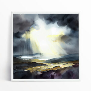 Exmoor Impressionist Landscape Earth Tones Living Room Art | Abstract Wall Decor