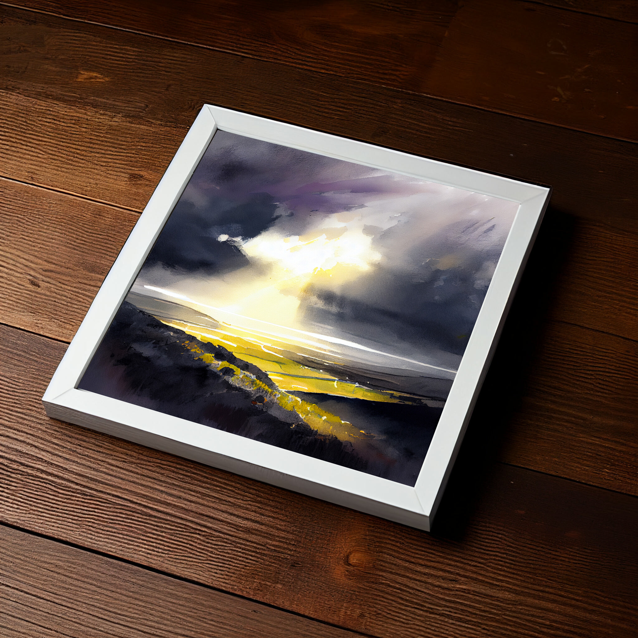 Exmoor Impressionist Landscape Purple Hues Living Room Wall Art | Canvas Print -