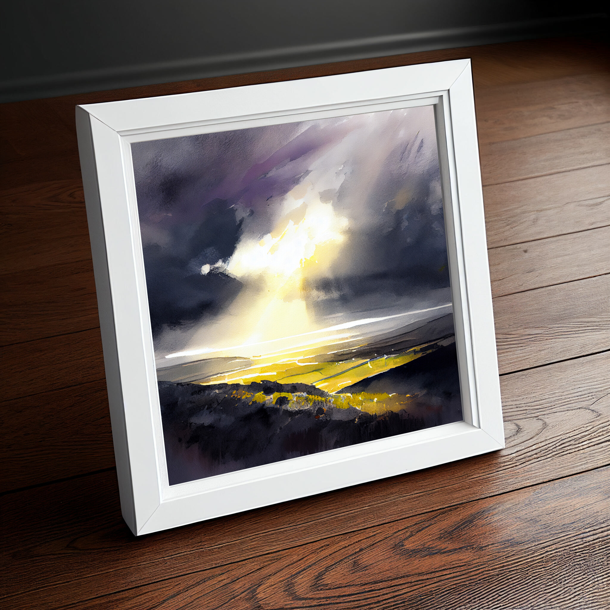 Exmoor Impressionist Landscape Purple Hues Living Room Wall Art | Canvas Print -