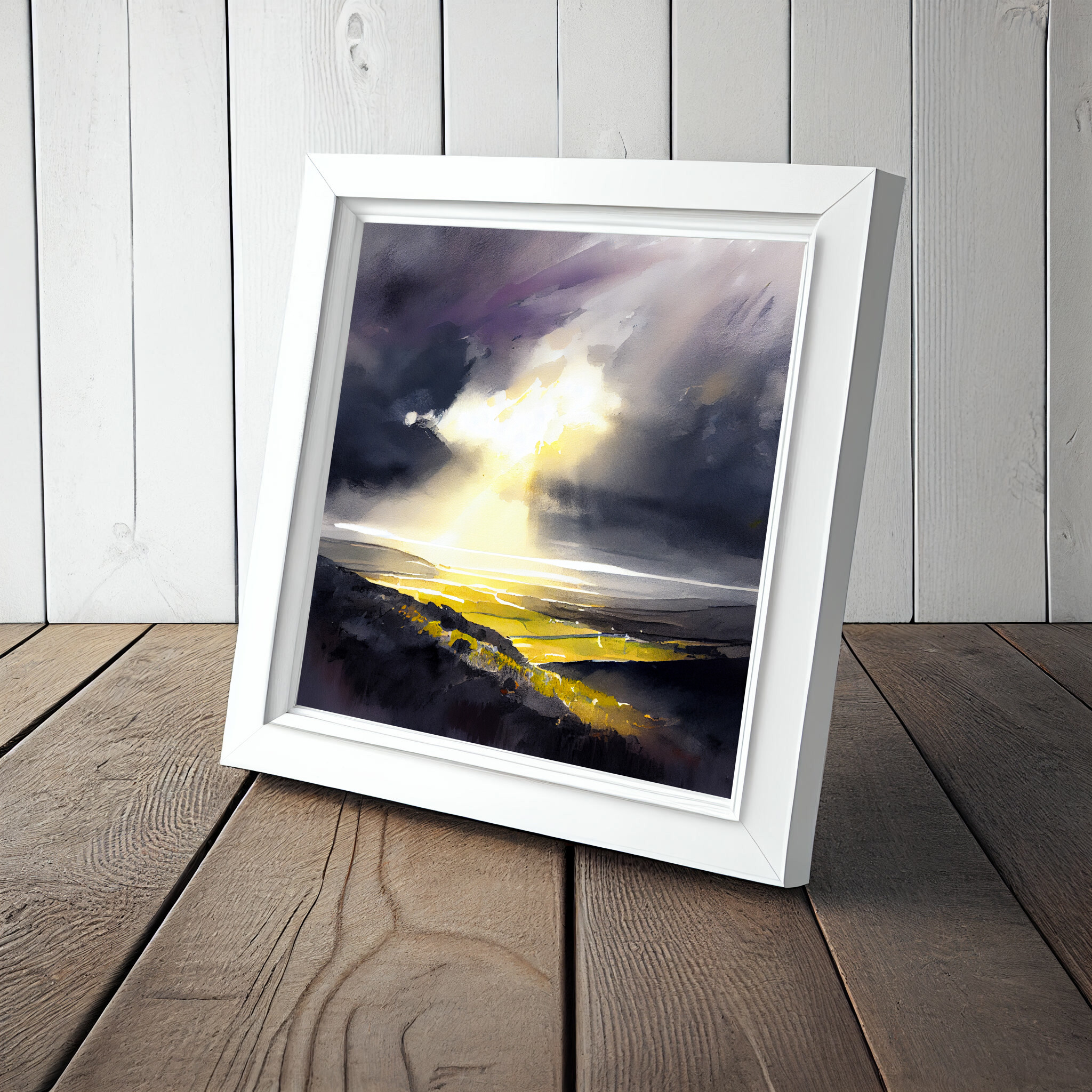 Exmoor Impressionist Landscape Purple Hues Living Room Wall Art | Canvas Print -