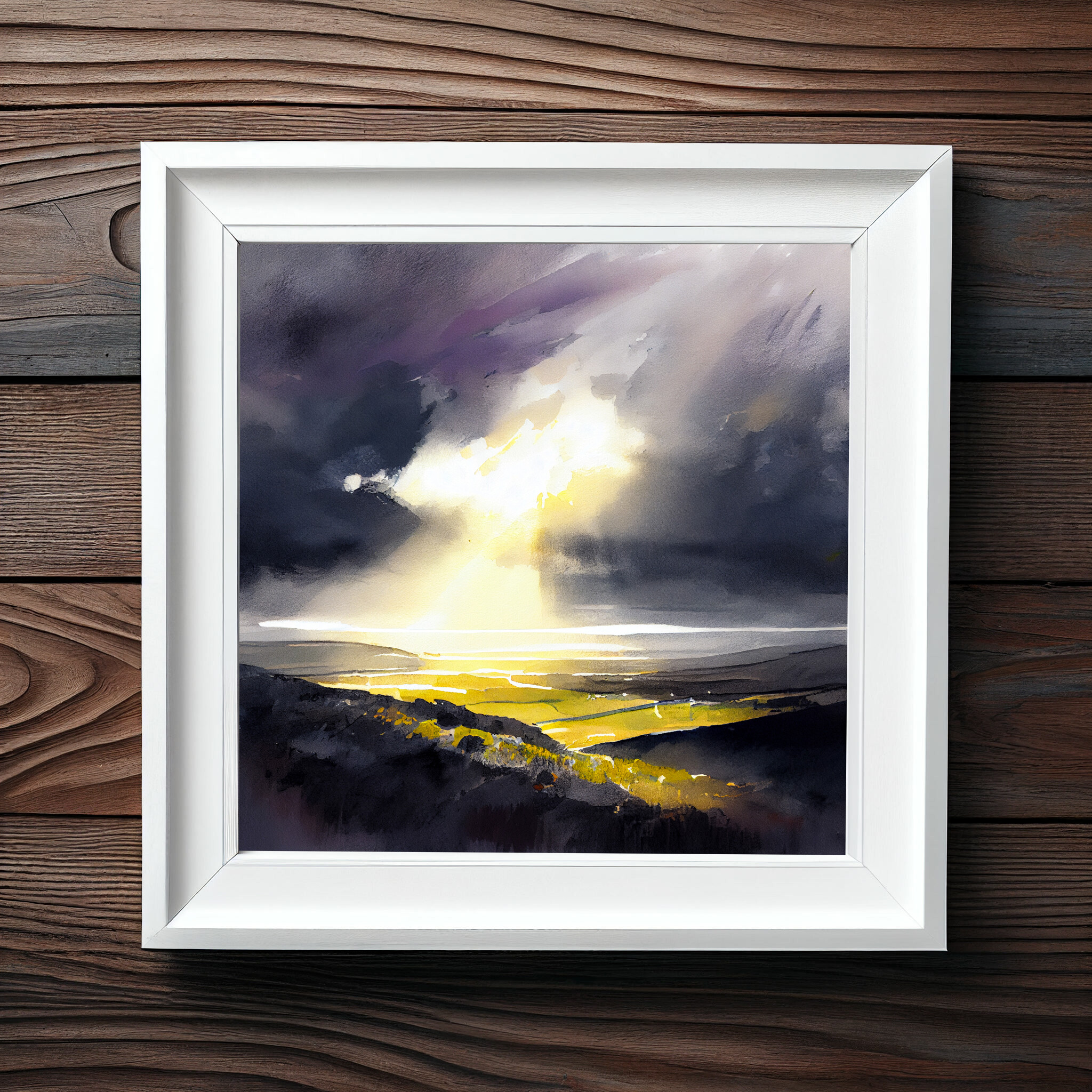 Exmoor Impressionist Landscape Purple Hues Living Room Wall Art | Canvas Print -