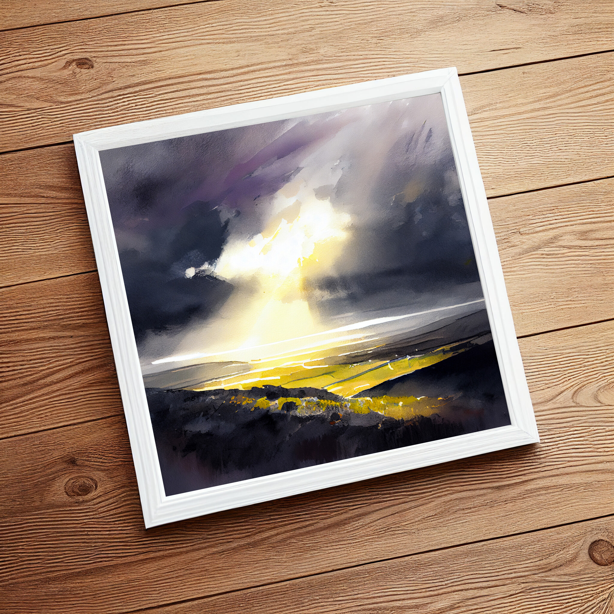 Exmoor Impressionist Landscape Purple Hues Living Room Wall Art | Canvas Print -