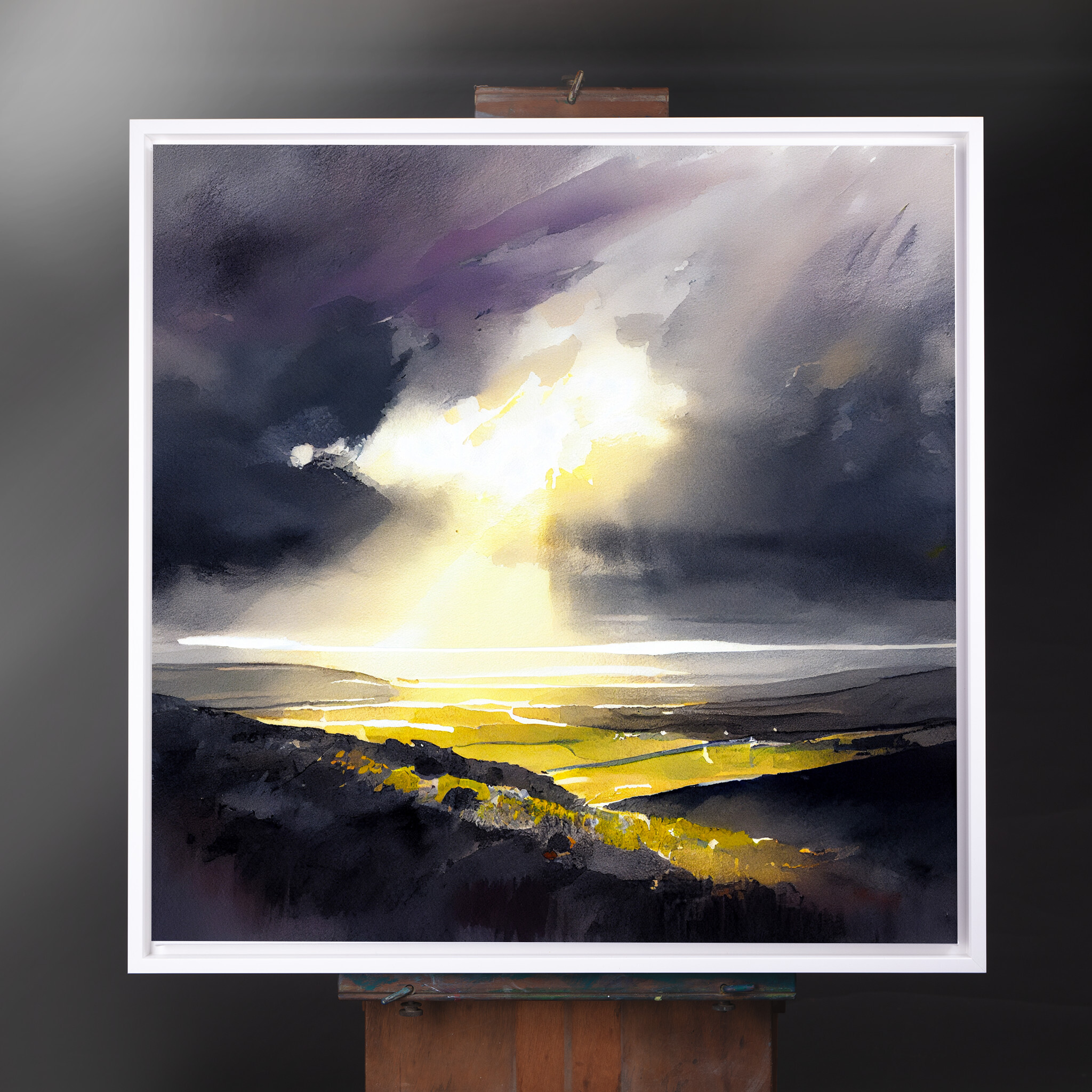 Exmoor Impressionist Landscape Purple Hues Living Room Wall Art | Canvas Print - CWF