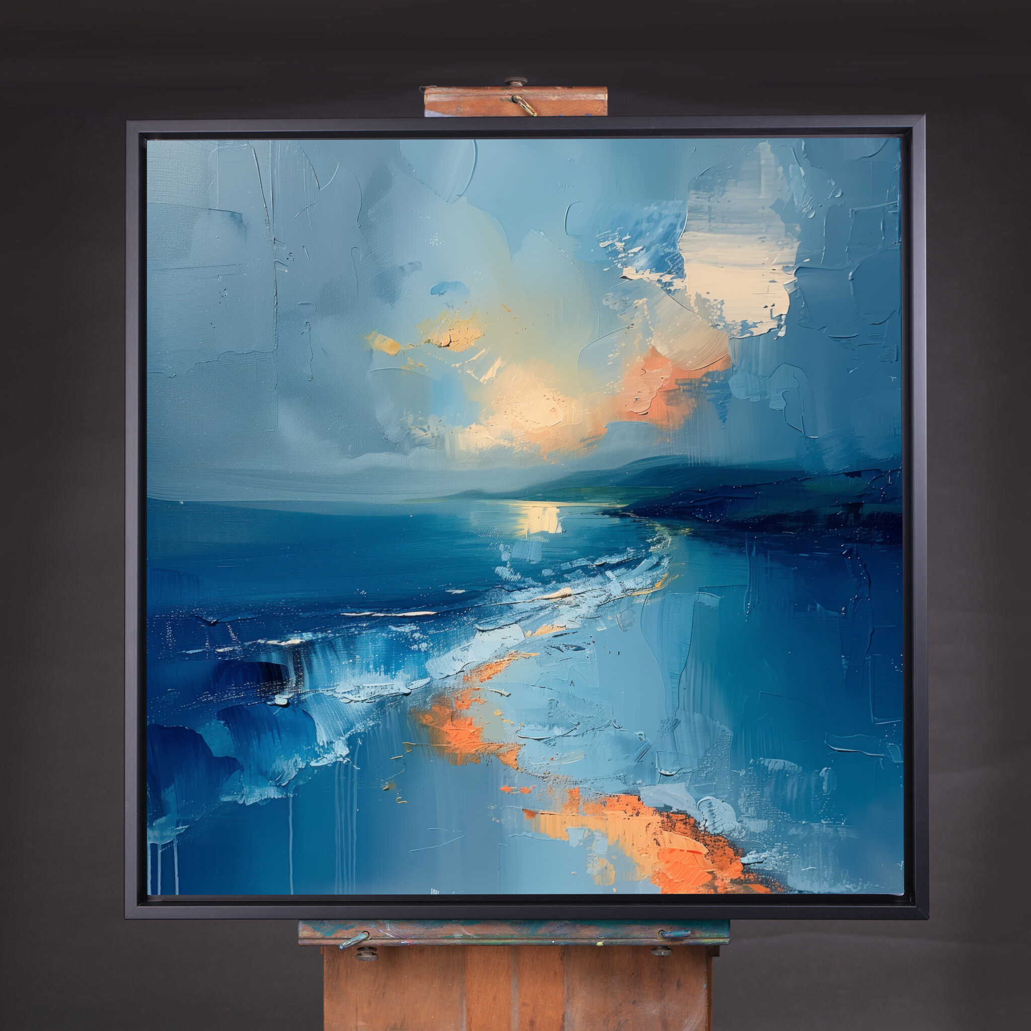 Donegal Coastal Impressionist Blue Landscape Wall Art | Perfect Ocean Home Decor - CBF