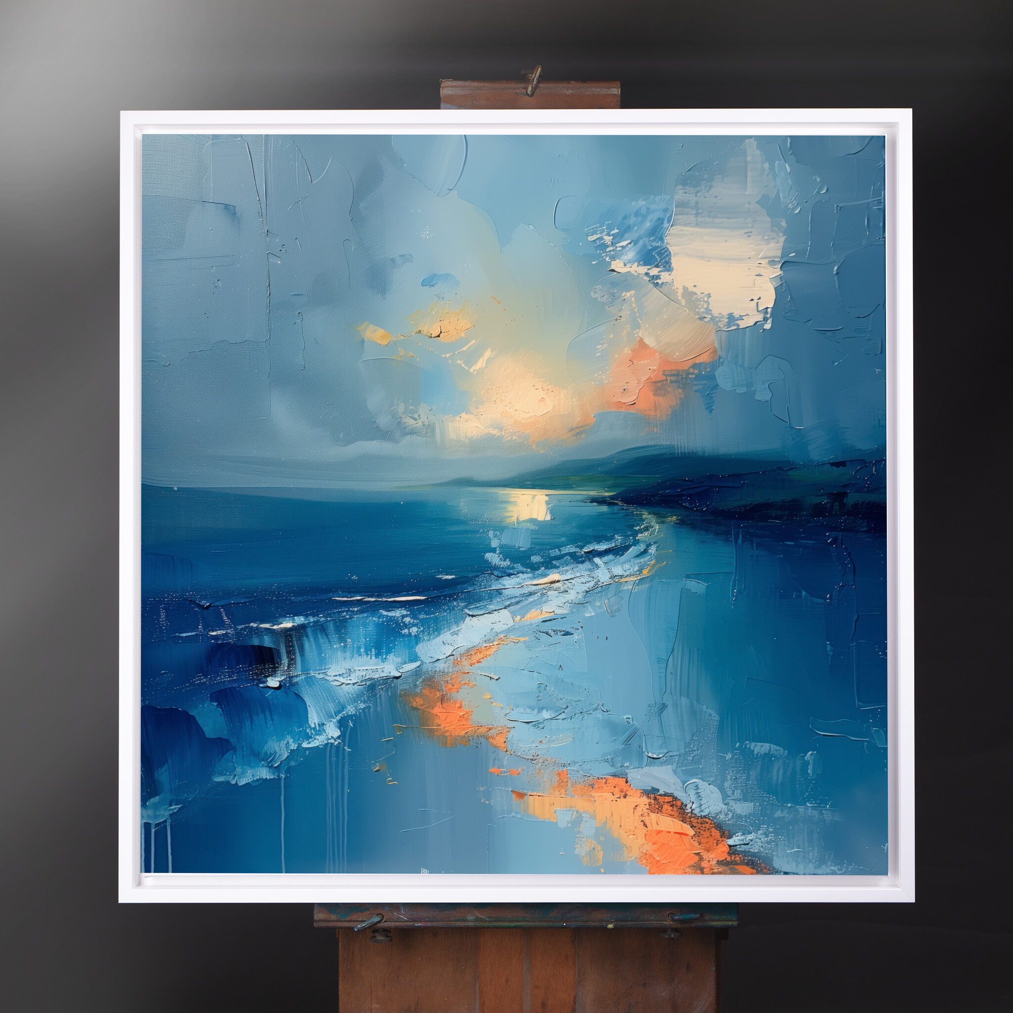 Donegal Coastal Impressionist Blue Landscape Wall Art | Perfect Ocean Home Decor - CWF