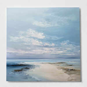 Abstract Blue Landscape Living Room Wall Art | Canvas Home Decor