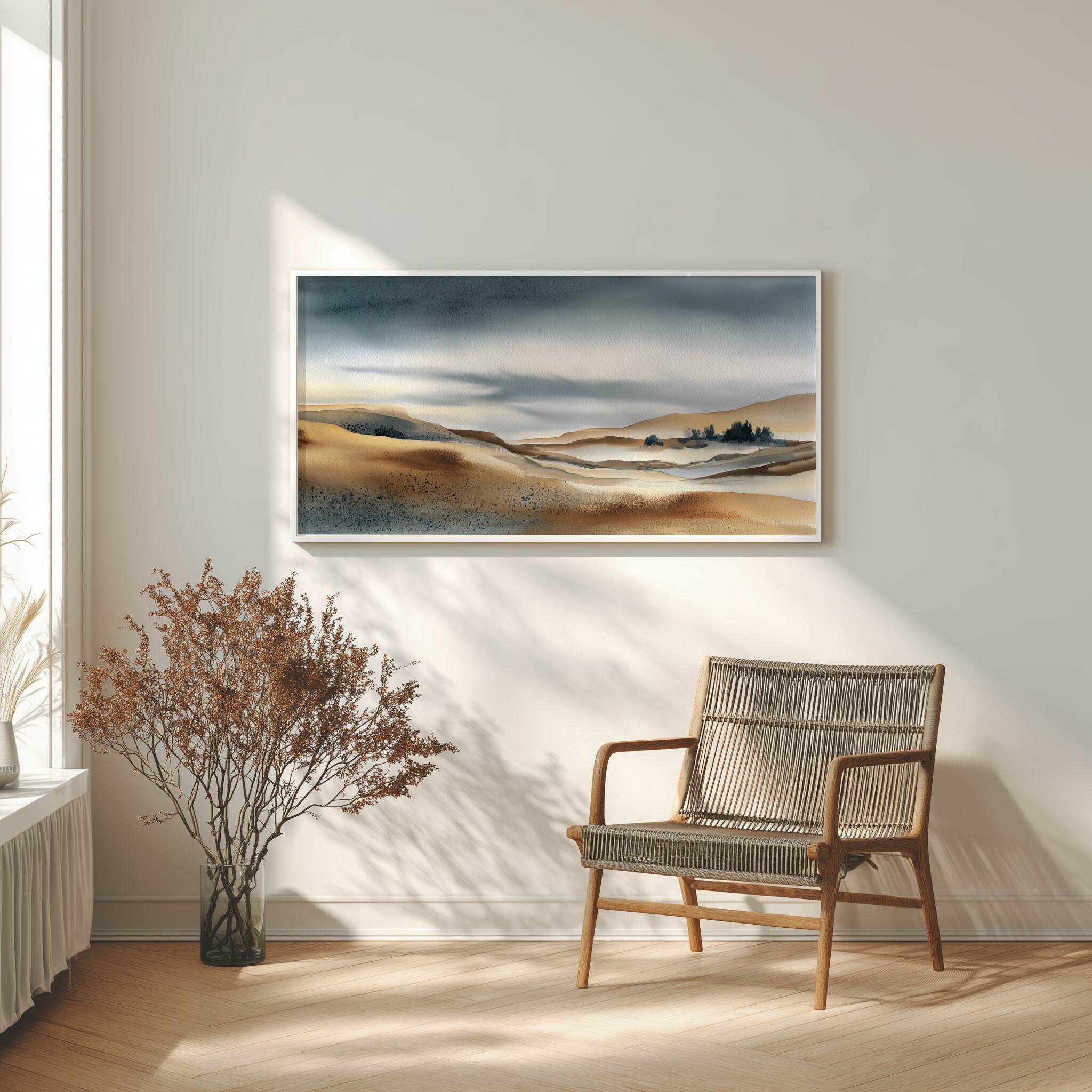 Monahans Sandhills Abstract Earth Tones Living Room Art | Minimalist Wall Decor -  - abstract art, landscape, earth tones, living room art, office decor