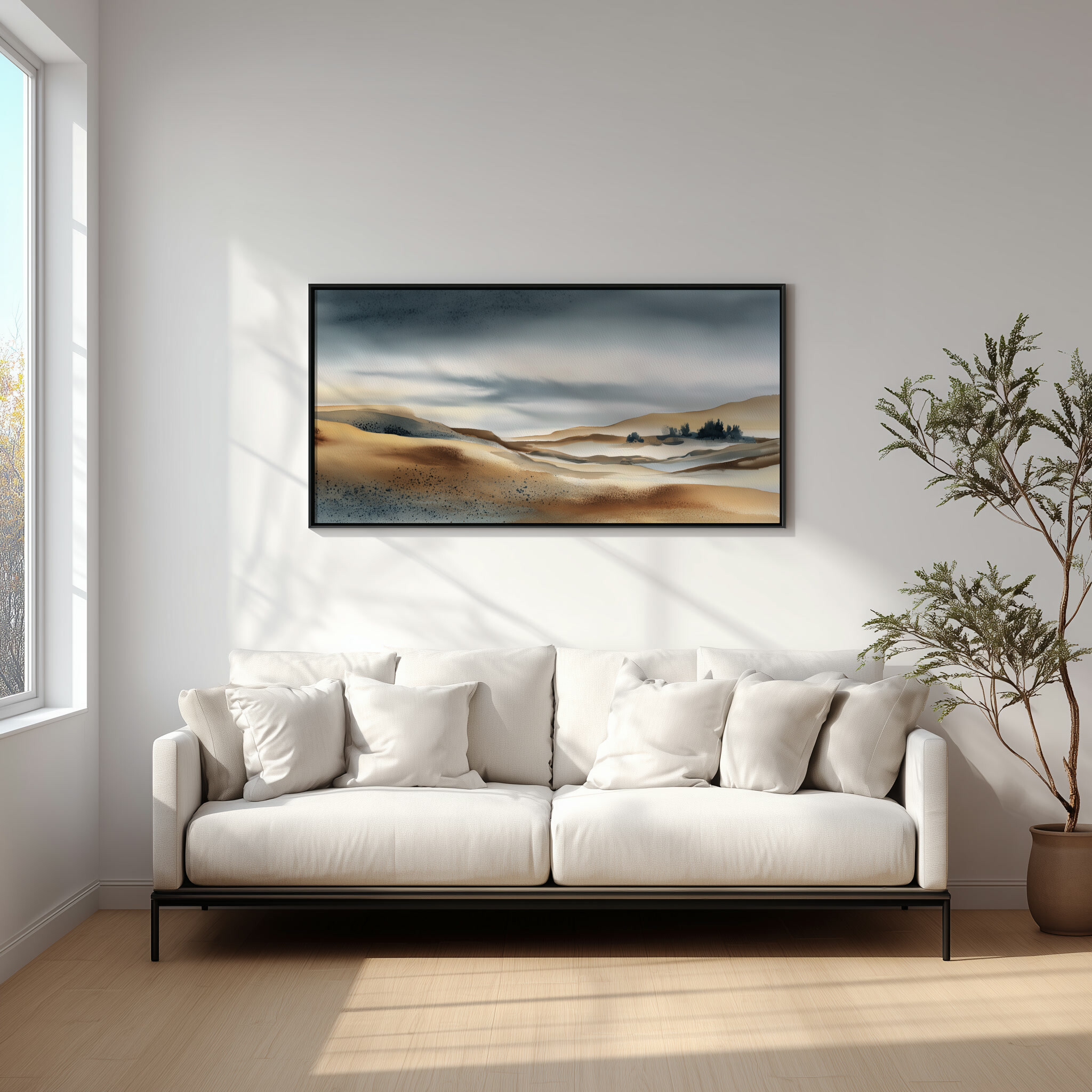 Monahans Sandhills Abstract Earth Tones Living Room Art | Minimalist Wall Decor -  - abstract art, landscape, earth tones, living room art, office decor