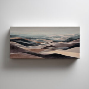 Monahans Sandhills Abstract Neutral Tones Living Room Wall Art | Earthy Landscape Home Decor - C - abstract, landscape, neutral tones, earthy art, living room art