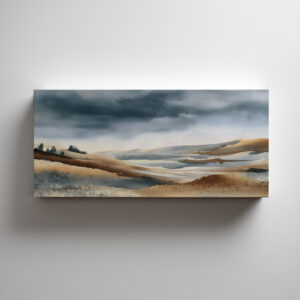 Monahans Sandhills Minimalist Earth Tones Living Room Wall Art | Abstract Canvas Print - C - abstract, landscape, earth tones, living room art, bedroom decor