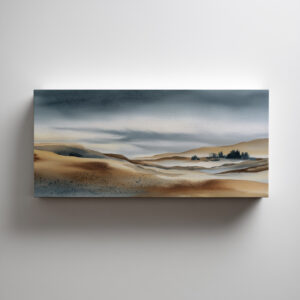 Monahans Sandhills Abstract Earth Tones Living Room Art | Minimalist Wall Decor - C - abstract art, landscape, earth tones, living room art, office decor